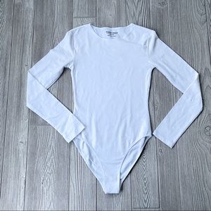 American Apparel white long sleeve bodysuit